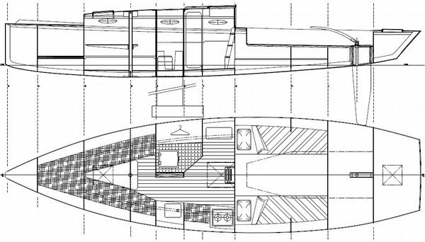 Didi 29 Retro radius chine plywood boat plans